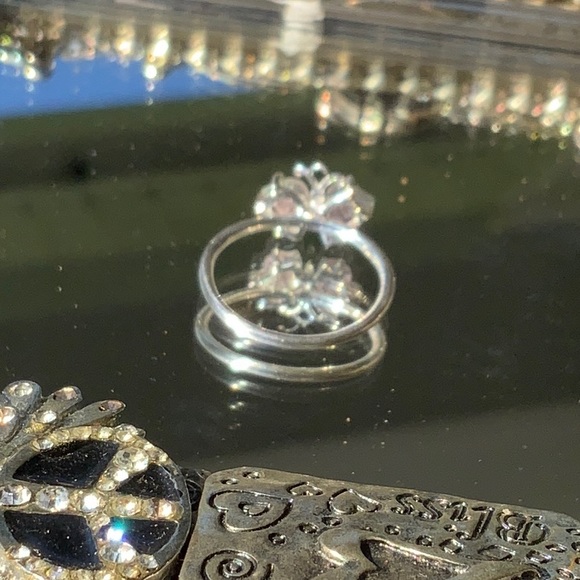 HAND CARVED WATERMELON TOURMALINE BUTTERFLY 925 STERLING SILVER RING, SIZE 7.75 - Picture 3 of 8